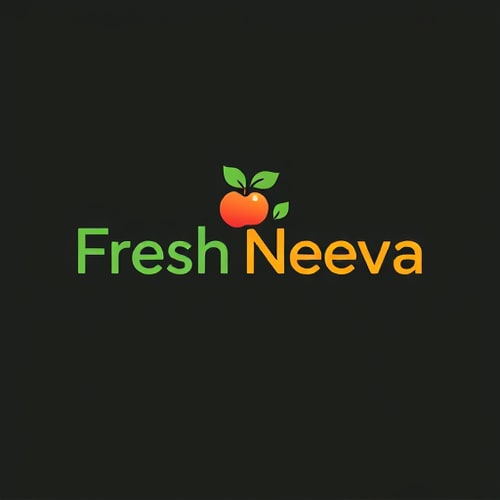 AI Design for Design a logo for the name “Fresh Neeva” which exports fruits please design for only that name