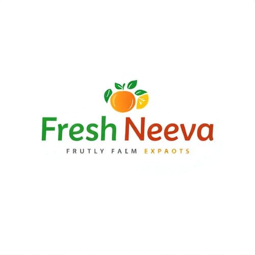 AI Design for Design a logo for the name “Fresh Neeva” which exports fruits please design for only that name