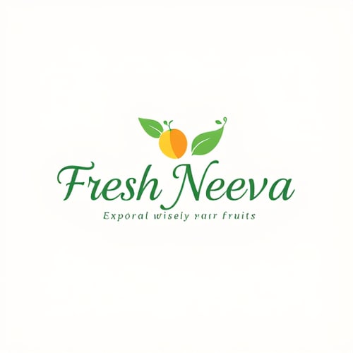 AI Design for Design a logo for the name “Fresh Neeva” which export fruits it should be elegant and minimal