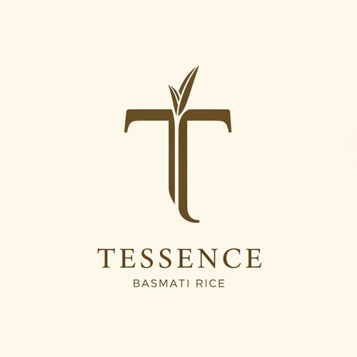 AI Design for so i want a logo for my pusa basmati rice brand which is named as "Tessence" that means taste + essence so i want a logo on letter T only which should be minimal premium and could go well globally