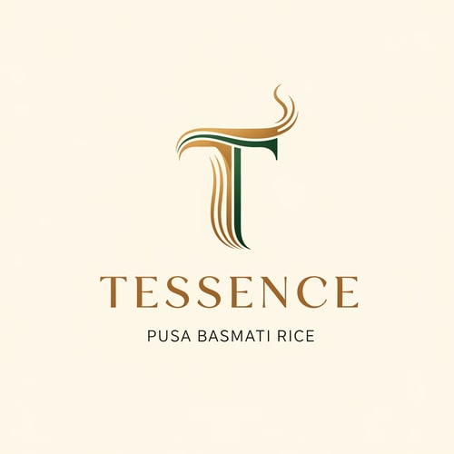 AI Design for so i want a logo for my pusa basmati rice brand which is named as "Tessence" that means taste + essence so i want a logo on letter T only which should be minimal premium and could go well globally