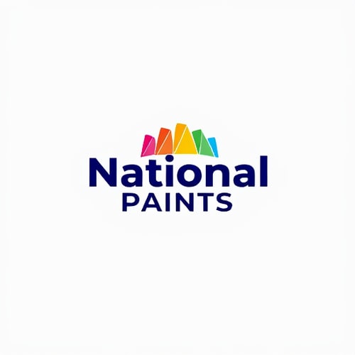 AI Design for The logo name is "National Paints". generate a unique logo related to painting industries 