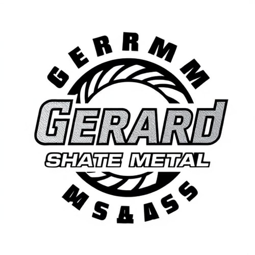 AI Design for Logo Design Brief I am looking for a new logo for my company. We are a company that Fabricates and Installs Sheet Metal mainly Ductwork for Commercial HVAC systems but we also make Metal Walls and put metal on escalators etc. I want a logo that I can use on Tee Shirts and Sweatshirts along with our trucks etc. Our current design is basically a coil of metal but want to do something new. Logo Text Gerard Sheet Metal 