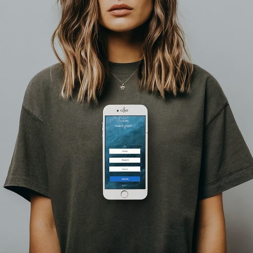 AI Design for generate an image of Mobile-App Login Page Design