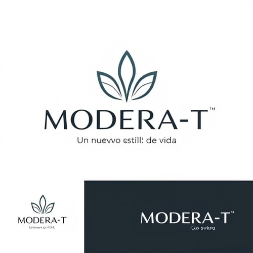 AI Design for Design a modern and professional logo for MODERA-T MODERA-T Slogan: Un nuevo estilo de vida needed a logo design and received 8 Elegant, Feminine, Health