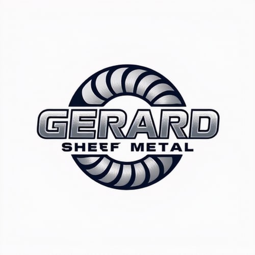 AI Design for Logo Design Brief I am looking for a new logo for my company. We are a company that Fabricates and Installs Sheet Metal mainly Ductwork for Commercial HVAC systems but we also make Metal Walls and put metal on escalators etc. I want a logo that I can use on Tee Shirts and Sweatshirts along with our trucks etc. Our current design is basically a coil of metal but want to do something new. Logo Text Gerard Sheet Metal 