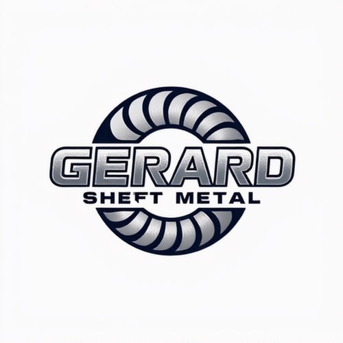 AI Design for Logo Design Brief I am looking for a new logo for my company. We are a company that Fabricates and Installs Sheet Metal mainly Ductwork for Commercial HVAC systems but we also make Metal Walls and put metal on escalators etc. I want a logo that I can use on Tee Shirts and Sweatshirts along with our trucks etc. Our current design is basically a coil of metal but want to do something new. Logo Text Gerard Sheet Metal 