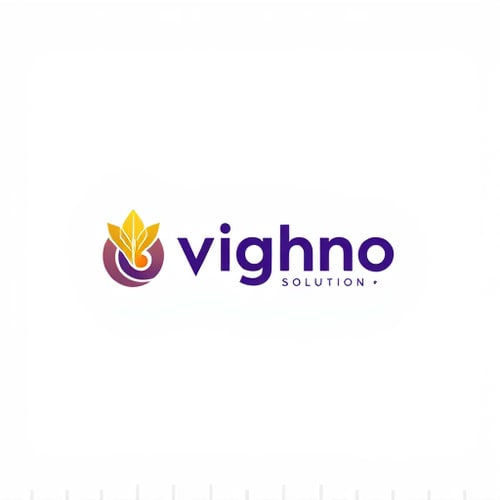 AI Design for i want to create the logo for my website and domain name is vighno solution - this website is for digital marketing growth and give color of royal and looking at logo it fills trust worthy. I choose vighno because i believe in lord ganesh