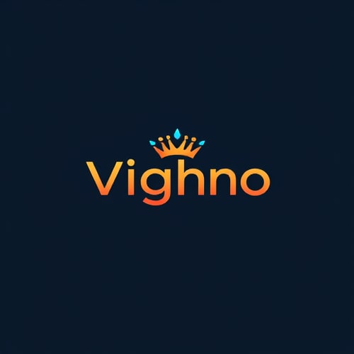 AI Design for i want to create the logo for my website and domain name is vighno solution - this website is for digital marketing growth and give color of royal and looking at logo it fills trust wrothy