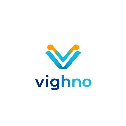 AI Design for i want to create the logo for my website and domain name is vighno.com - this website is for digital marketing growth