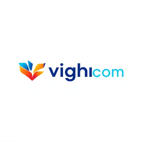 AI Design for i want to create the logo for my website and domain name is vighno.com - this website is for digital marketing growth