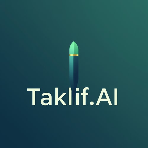 AI Design for I want to generate logo for my startup called "Taklif.AI", taklif is an arabic word means assignment .. key words: assignment, pen, ai