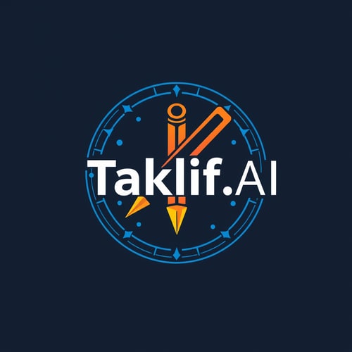 AI Design for I want to generate logo for my startup called "Taklif.AI", taklif is an arabic word means assignment .. key words: assignment, pen, ai