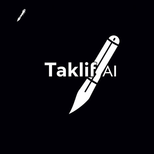 AI Design for I want to generate logo for my startup called "Taklif.AI", taklif is an arabic word means assignment .. key words: assignment, pen, ai