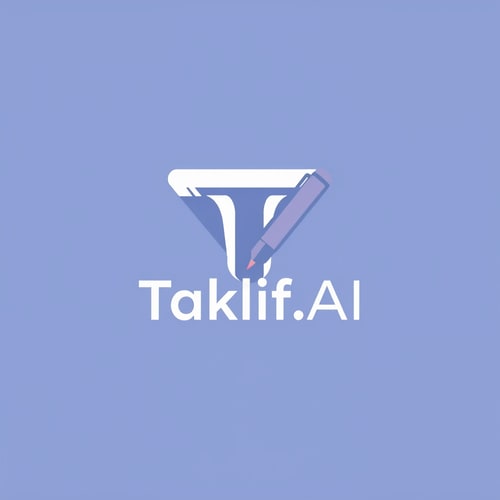 AI Design for I want to generate logo for my startup called "Taklif.AI", taklif is an arabic word means assignment .. key words: assignment, pen, ai