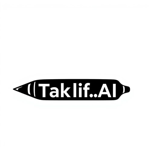 AI Design for I want to generate logo for my startup called "Taklif.AI", taklif is an arabic word means assignment .. key words: assignment, pen, ai
