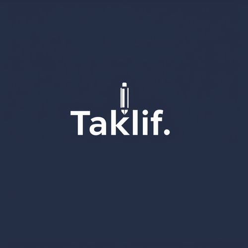 AI Design for I want to generate logo for my startup called "Taklif.AI", taklif is an arabic word means assignment .. key words: assignment, pen, ai