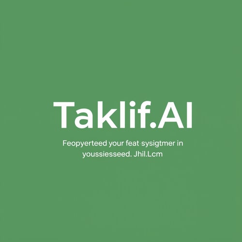 AI Design for Design a modern, tech-inspired logo for a startup called 'Taklif.AI.' The word 'Taklif' is Arabic for 'assignment.' our slogan is Empowering Instructors to Craft Unique and Original Programming, Data Science, and Math Assignments with LLMs 