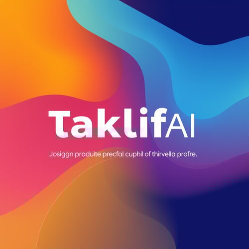 AI Design for Design a modern, tech-inspired logo for a startup called 'Taklif.AI.' The word 'Taklif' is Arabic for 'assignment.' our slogan is Empowering Instructors to Craft Unique and Original Programming, Data Science, and Math Assignments with LLMs 