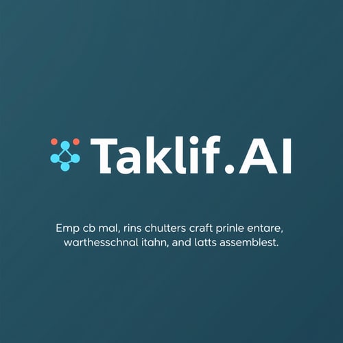 AI Design for Design a modern, tech-inspired logo for a startup called 'Taklif.AI.' The word 'Taklif' is Arabic for 'assignment.' our slogan is Empowering Instructors to Craft Unique and Original Programming, Data Science, and Math Assignments with LLMs 