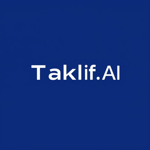 AI Design for Design a modern, tech-inspired logo for a startup called 'Taklif.AI.' The word 'Taklif' is Arabic for 'assignment.' try to make negative space with the name