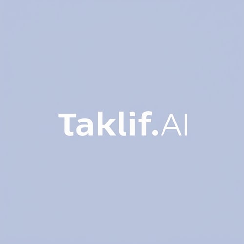 AI Design for Design a modern, tech-inspired logo for a startup called 'Taklif.AI.' The word 'Taklif' is Arabic for 'assignment.' try to make negative space with the name