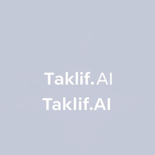 AI Design for Design a modern, tech-inspired logo for a startup called 'Taklif.AI.' The word 'Taklif' is Arabic for 'assignment.' Use clean lines, minimalist shapes, and a professional color scheme that reflects innovation, education, and technology.
