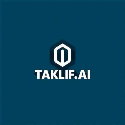 AI Design for Design a modern, tech-inspired logo for a startup called 'Taklif.AI.' The word 'Taklif' is Arabic for 'assignment.' our slogan is Empowering Instructors to Craft Unique and Original Programming, Data Science, and Math Assignments with LLMs 