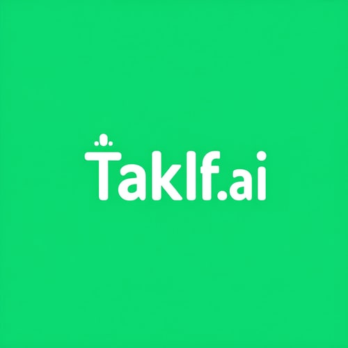 AI Design for Design a modern, tech-inspired logo for a startup called 'Taklif.AI.' The word 'Taklif' is Arabic for 'assignment.' our slogan is Empowering Instructors to Craft Unique and Original Programming, Data Science, and Math Assignments with LLMs 