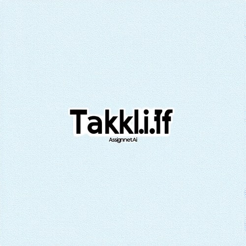 AI Design for Design a modern, tech-inspired logo for a startup called 'Taklif.AI.' The word 'Taklif' is Arabic for 'assignment.' our slogan is Empowering Instructors to Craft Unique and Original Programming, Data Science, and Math Assignments with LLMs 