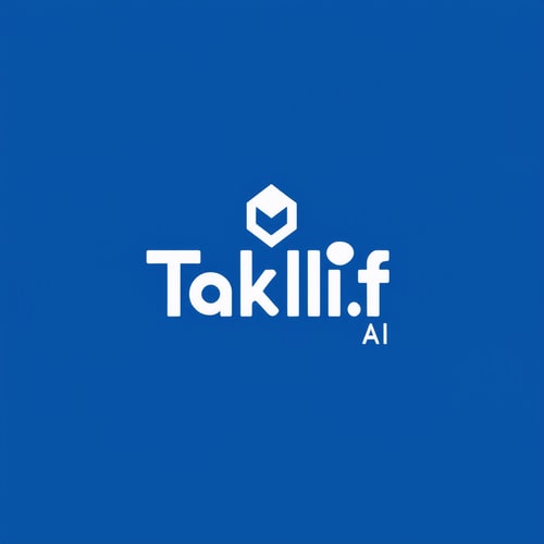 AI Design for Design a modern, tech-inspired logo for a startup called 'Taklif.AI.' The word 'Taklif' is Arabic for 'assignment.' our slogan is Empowering Instructors to Craft Unique and Original Programming, Data Science, and Math Assignments with LLMs 