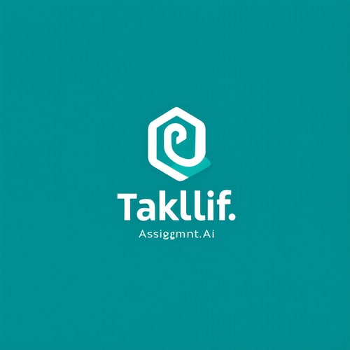 AI Design for Design a modern, tech-inspired logo for a startup called 'Taklif.AI.' The word 'Taklif' is Arabic for 'assignment.' our slogan is Empowering Instructors to Craft Unique and Original Programming, Data Science, and Math Assignments with LLMs 