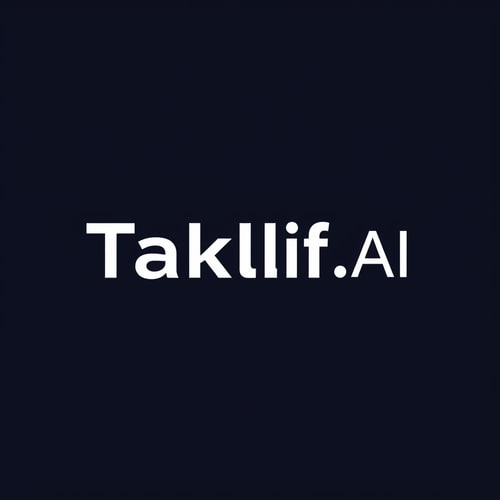 AI Design for Design a modern, tech-inspired logo for a startup called 'Taklif.AI.' The word 'Taklif' is Arabic for 'assignment.' try to make negative space with the name