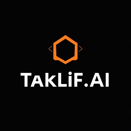 AI Design for Design a modern, tech-inspired logo for a startup called 'Taklif.AI.' The word 'Taklif' is Arabic for 'assignment.' try to make negative space with the name