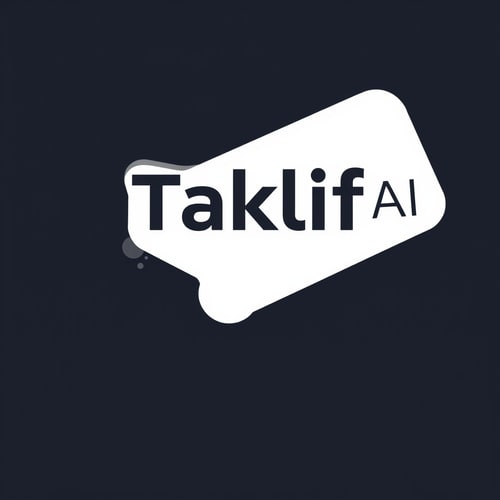 AI Design for Design a modern, tech-inspired logo for a startup called 'Taklif.AI.' The word 'Taklif' is Arabic for 'assignment.' try to make negative space with the name