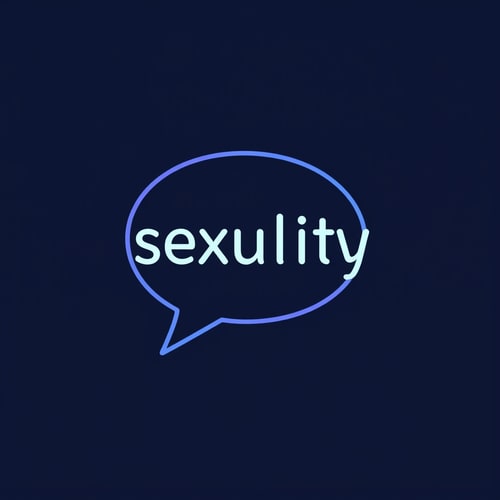 AI Design for A logo for a company that wants to create an online space for open free and authentic discussions about sexuality from a Christian perspective. The target audience is 13-25 year olds Base the logo around a speech bubble. and use blues and deep purples in the colors. 