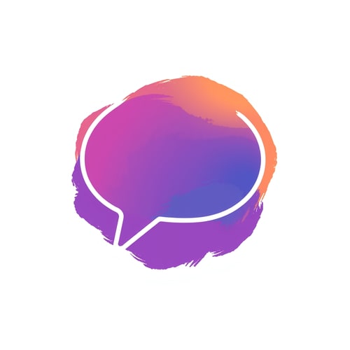 AI Design for A logo for a company that wants to create an online space for open free and authentic discussions about sexuality from a Christian perspective. The target audience is 13-25 year olds Base the logo around a speech bubble. and use blues and deep purples in the colors. 