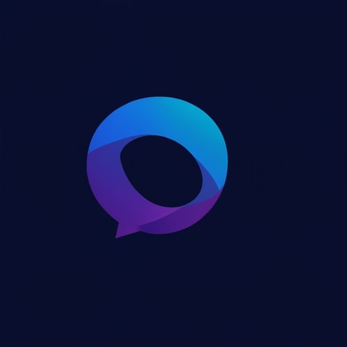 AI Design for A logo for a company that wants to create an online space for open free and authentic discussions about sexuality from a Christian perspective. Base the logo around a speech bubble. and use blues and deep purples in the colors.