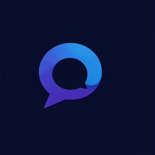 AI Design for A logo for a company that wants to create an online space for open free and authentic discussions about sexuality from a Christian perspective. Base the logo around a speech bubble. and use blues and deep purples in the colors.