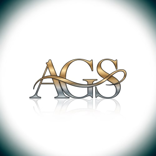 AI Design for create a logo in AGS text font for jewelry shop that fonts looks like stylish & elegant and the output in vector format . Make a natural connection in AGS only