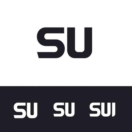 AI Design for a logo with the featuring the letters SU