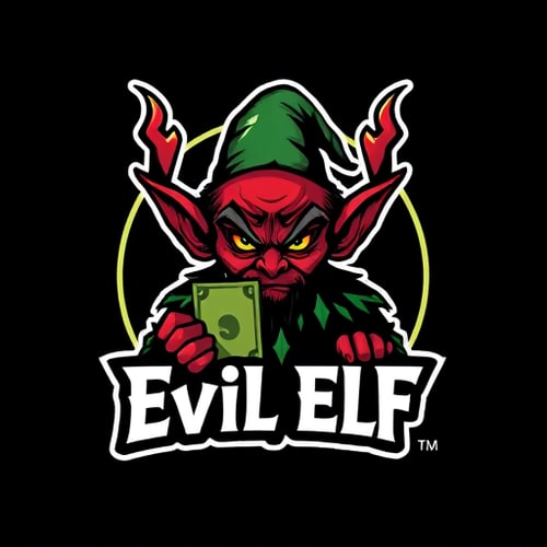 AI Design for EVIL ELF LOGO WITH MONEY