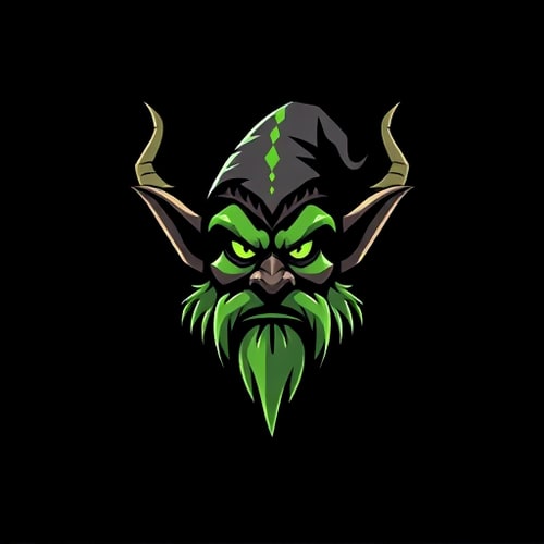 AI Design for EVIL ELF LOGO WITH MONEY