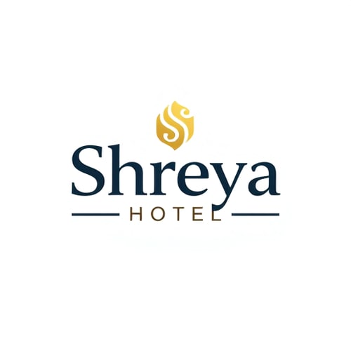 AI Design for create a logo for me with name of "Shreya Hotel" with "s" symbol highlighted