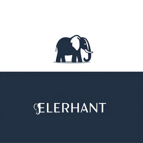 AI Design for design a logo for hiding elephant