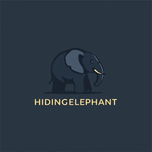 AI Design for design a logo for hiding elephant