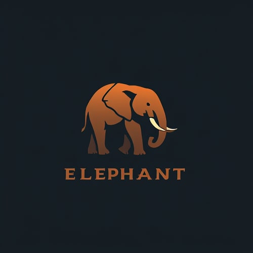 AI Design for design a logo for hiding elephant