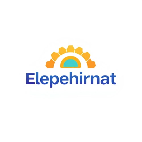 AI Design for colorful logo for hiding elepehnat. wordmark