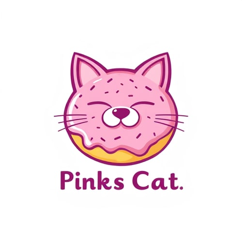 AI Design for pink donut cat