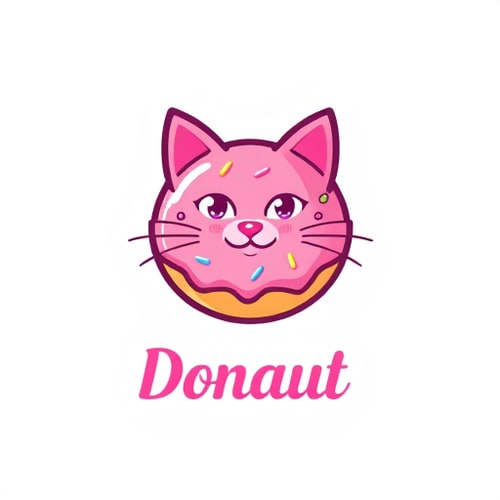 AI Design for pink donut cat